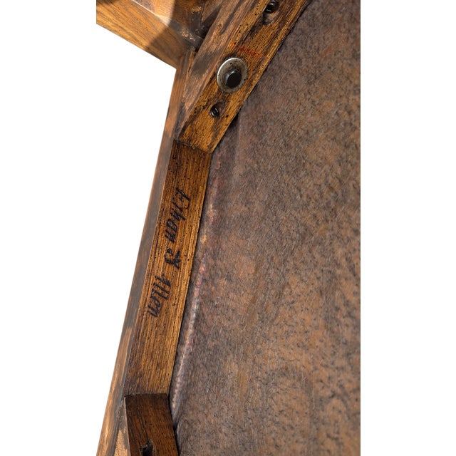 1970s Ethan Allen Jacobean Royal Charter Oak Dining Room Side Chairs Gothic Pair For Sale - Image 17 of 17