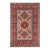 Shabby Chic Kazak Beige/Red Wool Rug - 3'5''x5'1'' For Sale