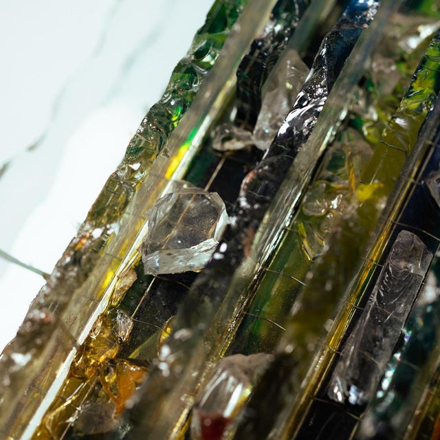 Mid-Century Modern Brutalist Glass Wall Sconce by Chartres Raak, 1960s For Sale - Image 3 of 13