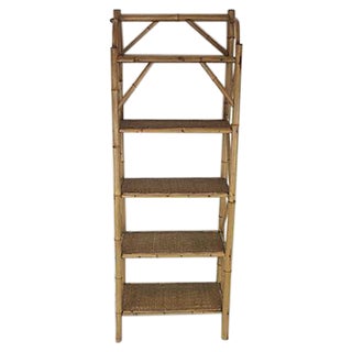 English Bamboo Étagère For Sale