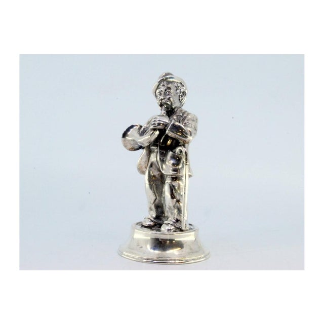 Silver Musician Figurine For Sale - Image 3 of 9