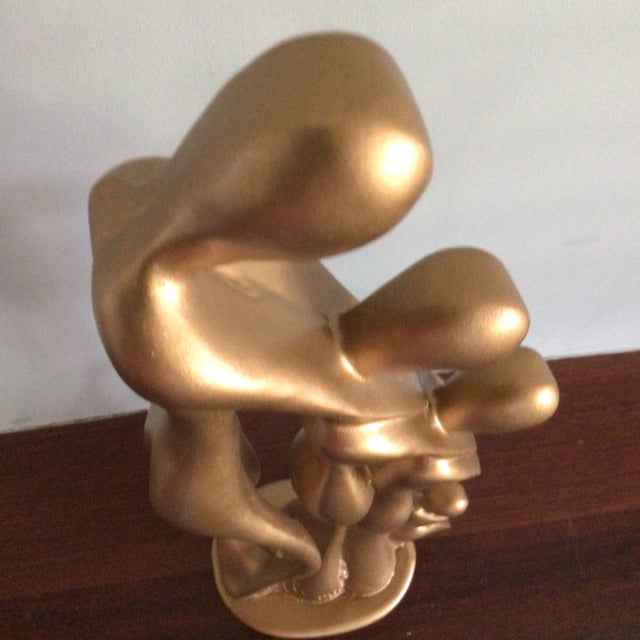 Gold Abstract Sculpture of Family Embracing by Jart, MX For Sale - Image 12 of 13