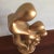 Vintage Gold Abstract Sculpture of Family Embracing by Jart, MX For Sale - Image 12 of 13