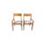 Mid Century Modern Teak Arm Chairs, Upholstered Seat, Tapered Legs, Minimalist Design For Sale - Image 4 of 9