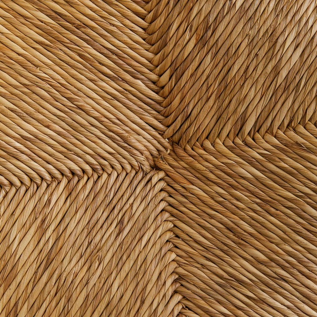 Brown French Wood + Rush Armchair, 1940s For Sale - Image 8 of 18