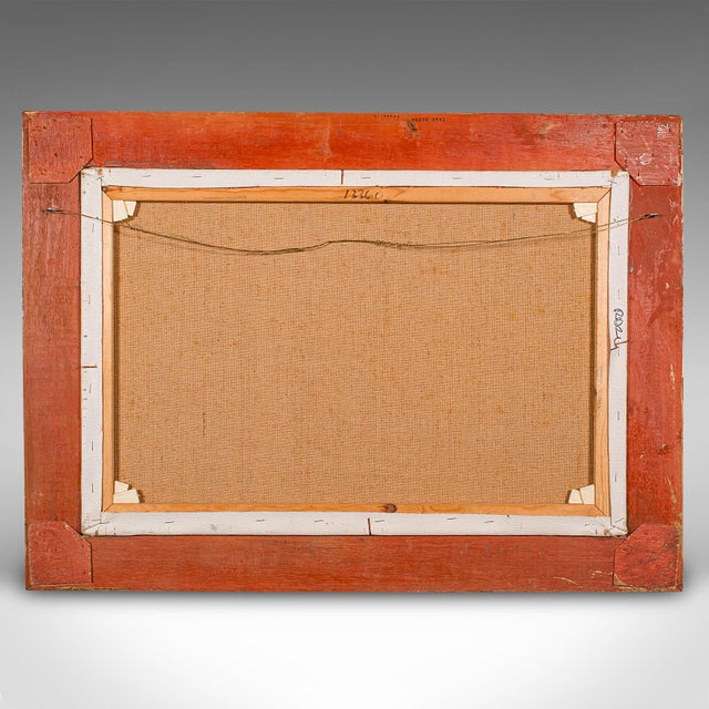 1980's Large Vintage Edwardian Street Painting For Sale - Image 11 of 11