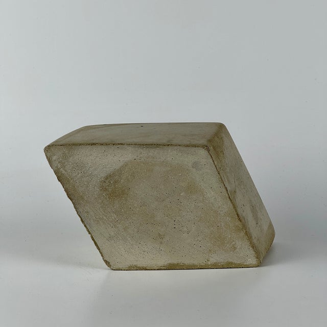 Vintage Cast Concrete Small Dish in an Angular Diamond Shape For Sale - Image 9 of 9