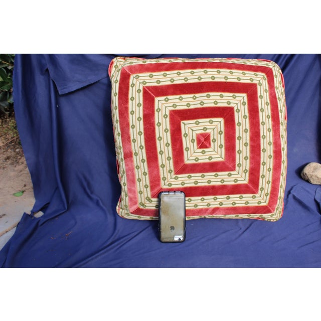 Mid C. Down Filled Possibly Silk Velvet Pillow For Sale - Image 4 of 10