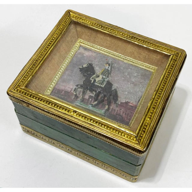 Traditional Vintage Lidded Diorama Soldier on Horse Shadow Box For Sale - Image 3 of 9