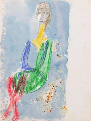 'Seated Woman' by Victor DI Gesu, Paris, Louvre, Académie Chaumière, Carmel, Los Angeles County Museum of Art, San Francisco Art Association