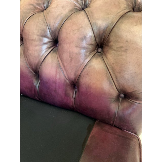 Fleming & Howland Handmade Chesterfield Leather Sofa For Sale In Los Angeles - Image 6 of 7