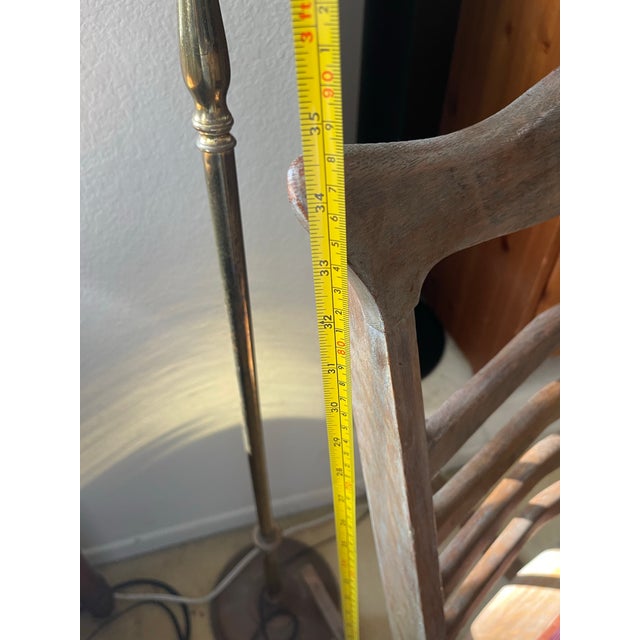 Wood Antique Oak Ladder-Back Sewing Rocker – Circa 1900, in the Style of Js Ford, Johnson & Co. For Sale - Image 7 of 12
