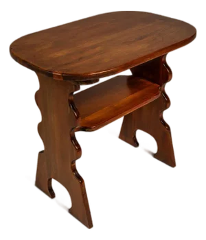 Rare Early Swedish Scandinavian Modern Side Table in Solid Pine Attributed to Bo Fjæstad, Sweden, C. 1930s