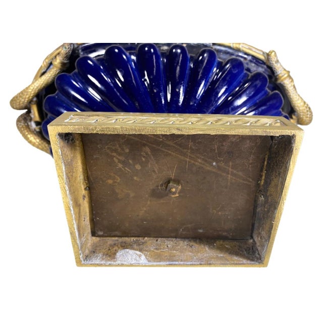 French Late 19th Century Ormolu and Sèvres Porcelain Antique 'Choiseul' Jardinière Center Piece For Sale - Image 3 of 12