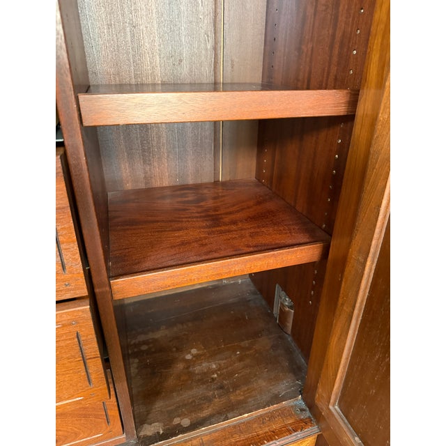 Antique Victorian Walnut Armoire Wardrobe – Remodeled- 12 Draws, 10 Shelves For Sale - Image 4 of 10