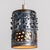 Stunning round hanging lamp with an cylinder-like shape, made with rich brown colored blue ceramics, manufactured in the...