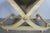 Wood Italian Style "X" Bench W/ Chinoiserie Linen Fabric For Sale - Image 7 of 10