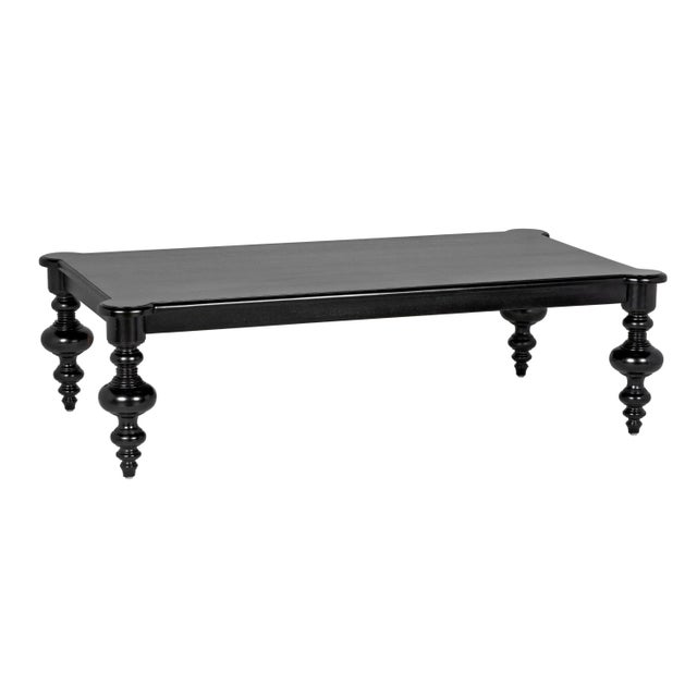 NOIR Graff Coffee Table, Hand Rubbed Black For Sale - Image 10 of 11