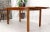 Brown Rectangle Round Corners Teak Midcentury Danish Modern Dining Table Pop Up Leaf For Sale - Image 8 of 13