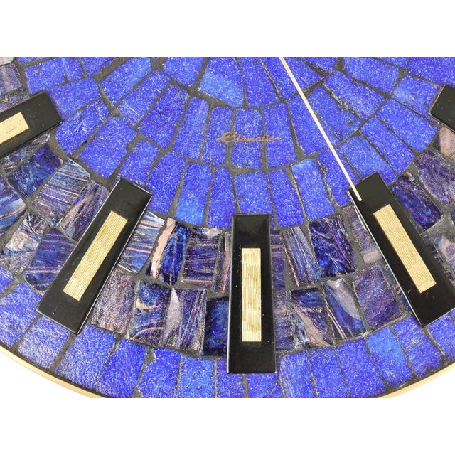 Modern German Blue Mosaic Wall Clock, 1950s For Sale - Image 18 of 18