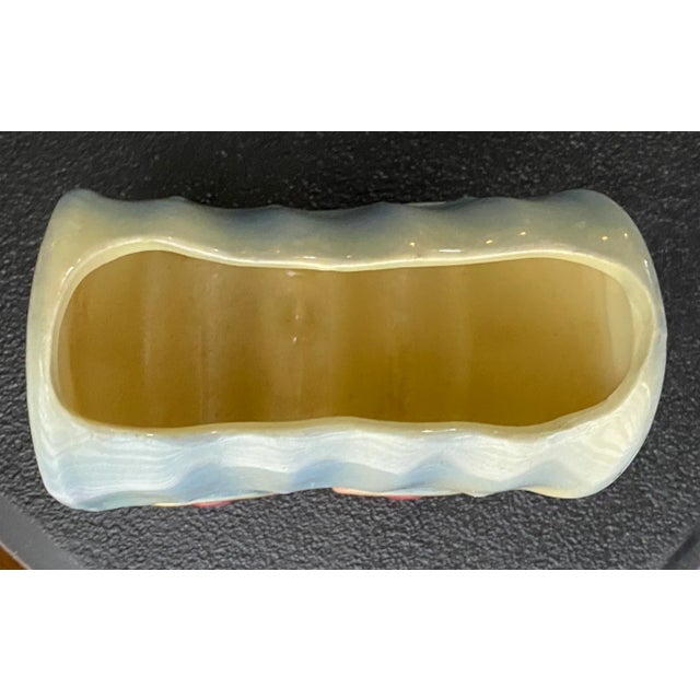 Retro Cowboy Chuckwagon Western Cactus Pot 1930-40s Shawnee Prarie Schooner Cachepot Planter For Sale - Image 4 of 5