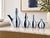 Late 20th Century Jonathan Adler Happy Chic Set of 4 Blue & White Striped Ceramic Vessels For Sale - Image 5 of 5