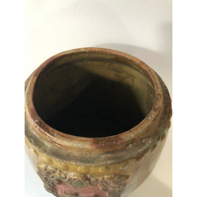 Brown Mid 20th Century Chinese Ceramic Lidded Rice Barrel For Sale - Image 8 of 9