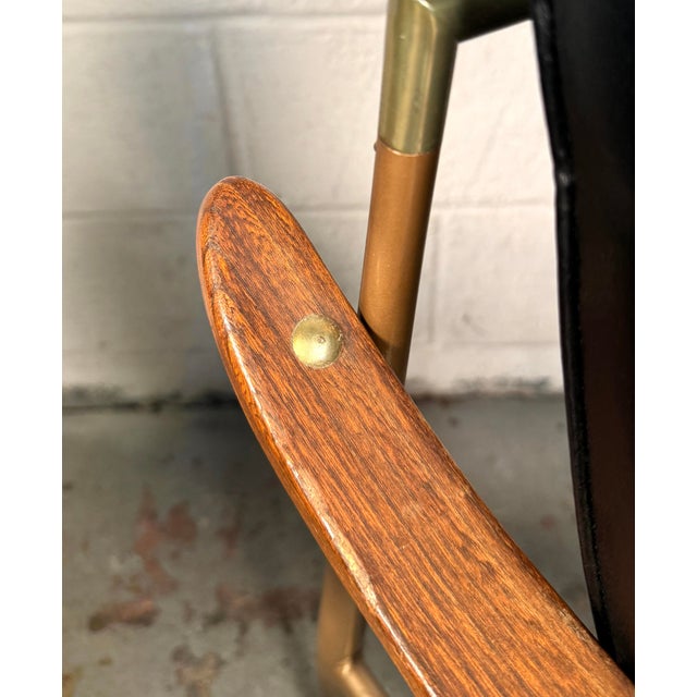 Vintage Metal and Wood Lounge Chairs by Howell- Set of 2 For Sale - Image 9 of 12