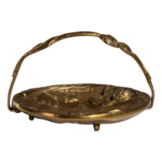 1960s Belgium Art Nouveau Brass Decorative Bowl For Sale