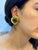 30Ct Natural Round Peridot Earrings by Andrew Clunn in 18 Kt Hammered Gold, Clip For Sale - Image 12 of 18