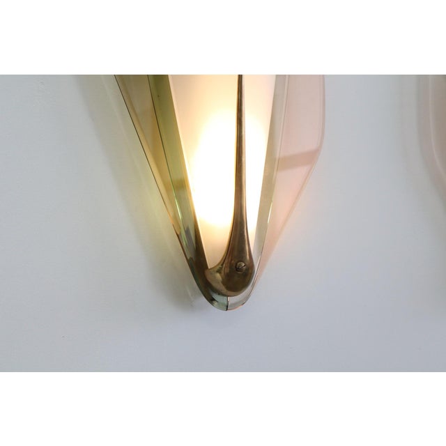 Fontana Arte Vintage Wall Lights by Max Ingrand for Fontana Arte, Italy, 1955, Set of 2 For Sale - Image 4 of 18