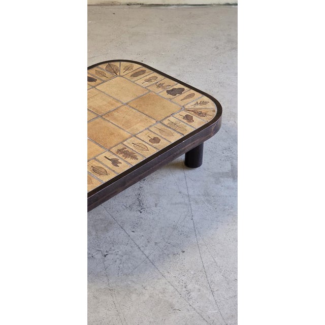 Ceramic Herbarium Oval Coffee Table by Roger Capron, 1970s For Sale - Image 7 of 12