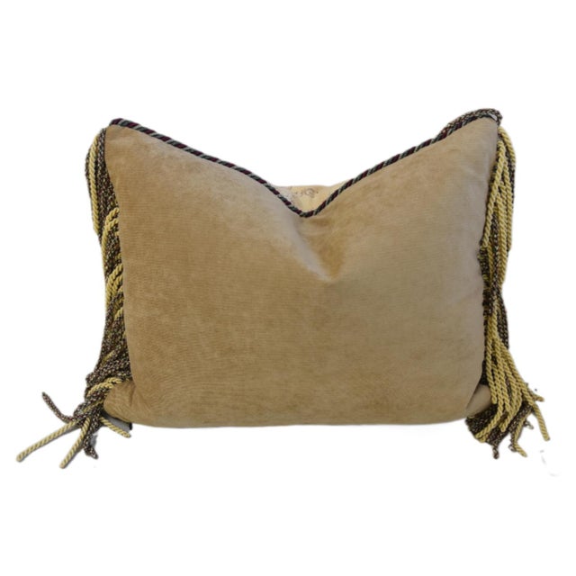 Stunning French Country Rooster Feather/Down Pillow For Sale - Image 4 of 5