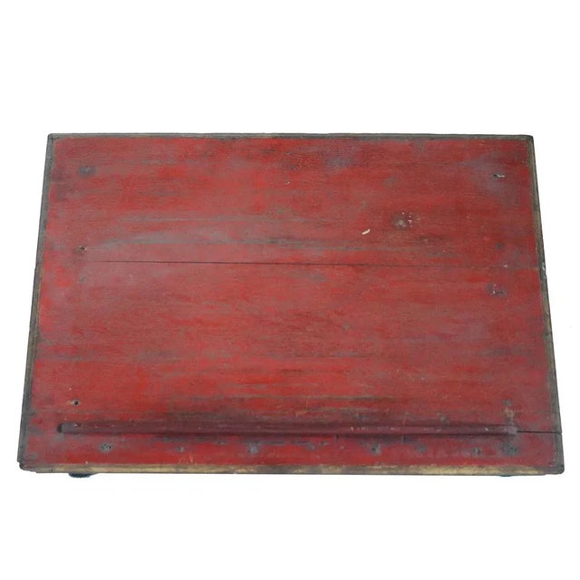 Mid 19th Century Antique English Gothic Revival Painted Oak Table-Top Bible/Book Stand For Sale - Image 5 of 5