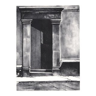 1940s Lithograph of a Doorway For Sale