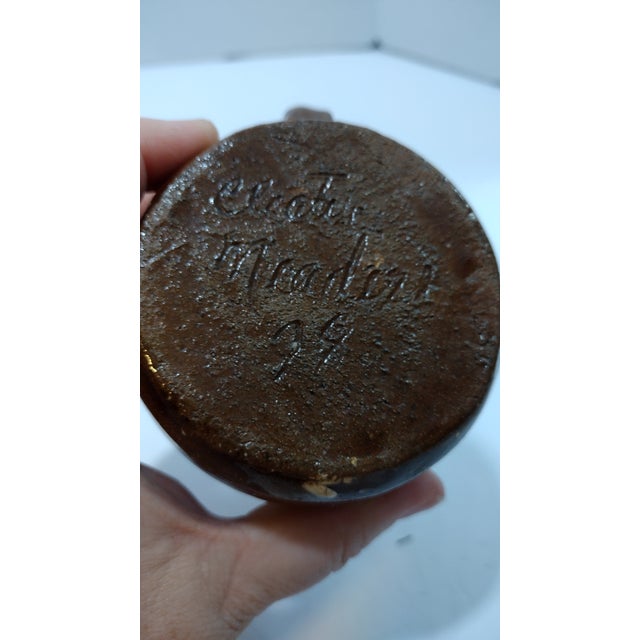 American "Cleater Meaders 74" Brown Glazed Mug For Sale - Image 3 of 9