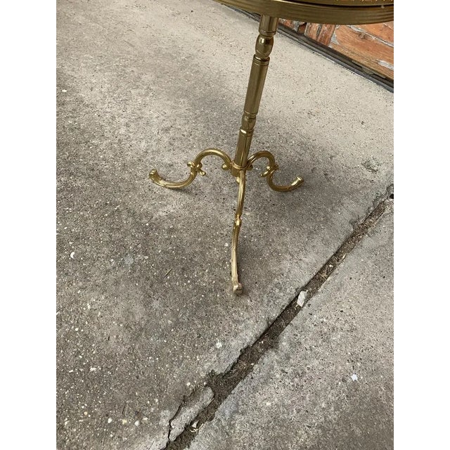 Small Vintage Brass Side Table For Sale - Image 4 of 9