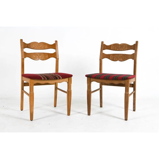 Mid-Century Modern 1970s Vintage Danish Oak Dining Chairs by Henning Kjærnulf for Eg Møbler, Set of Six For Sale - Image 3 of 12