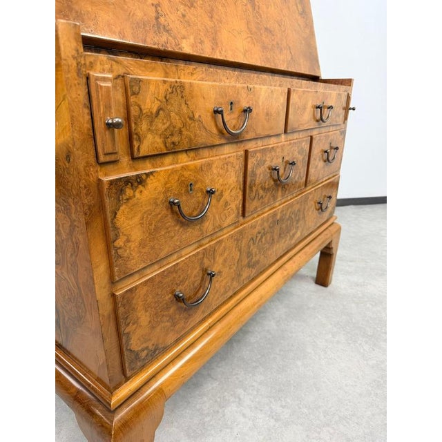 Art Deco Walnut Burl Secretary Desk from Adolf Gustav Schneck, 1924 For Sale - Image 11 of 18