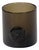 Monogram Glass Votive Small, Smoke For Sale