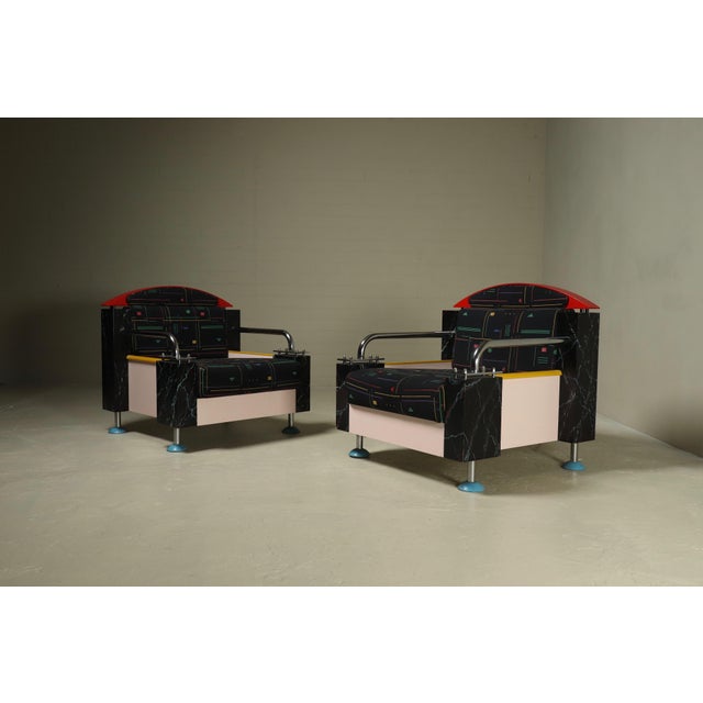 Dutch Lounge Chairs by Wim Hofman, 1980s, Set of 2 For Sale - Image 6 of 16
