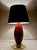 Late 20th Century Italian Lucite Variegated Amber Look Table Lamp For Sale - Image 4 of 8