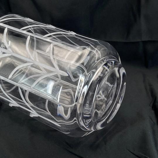 Tiffany & Co. "Wheat Leaf" Baluster Vase 11.5” With Original Box and Label (Cut / Etched Clear Crystal #13497) For Sale - Image 14 of 18