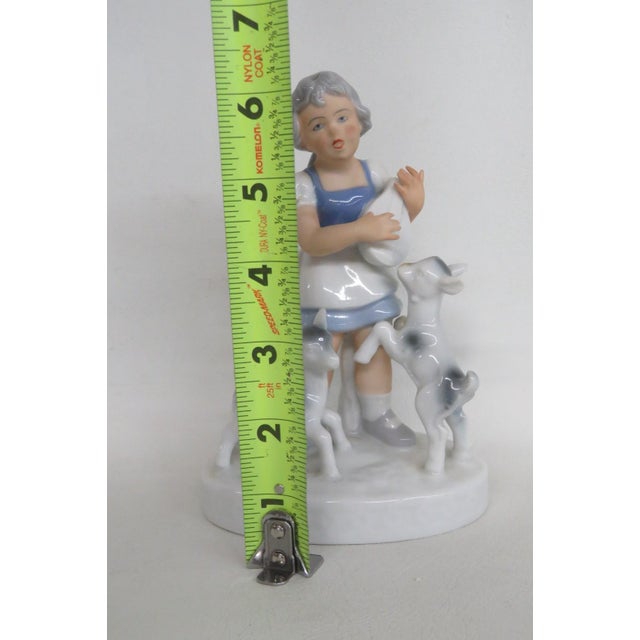 Gerold Porzellan Bavaria West Germany No 65757b Girl With Goats Figurine 4982b For Sale - Image 13 of 17