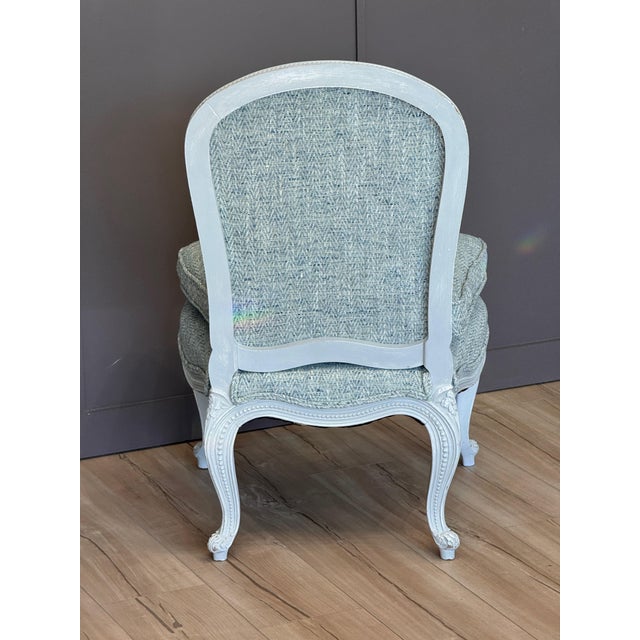 Pair of Mid-20th Century Louis XVI Style Slipper Chairs For Sale - Image 4 of 10