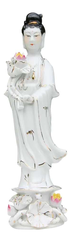 1960s Vintage Chinese Porcelain Figure of Guanyin