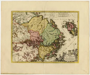 Antique Engraved Map of Finland and Sweden, 1720