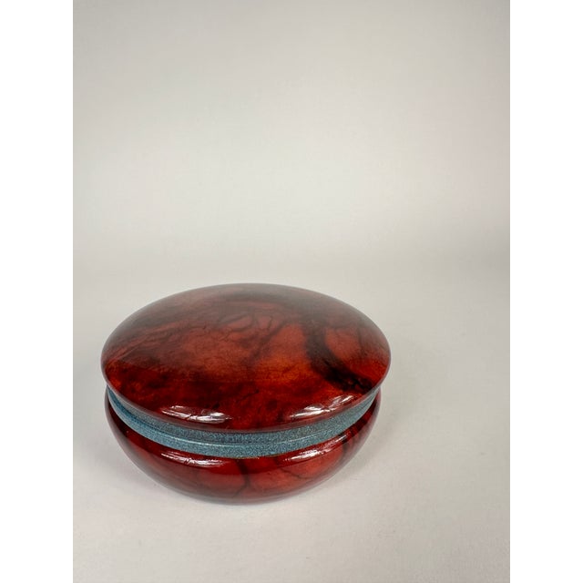 Mid 20th Century Mid-Century Modern Round Alabaster Box From Italy For Sale - Image 4 of 7