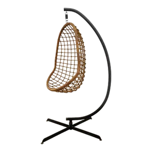 Vintage Hanging Rattan Egg Chair and Stand