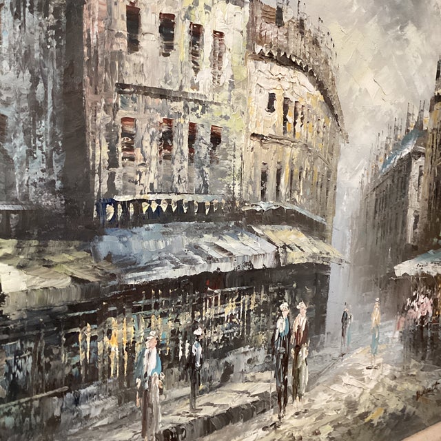 Vibrant Impressionist Oil Painting Parisian Street Scene by Caroline Burnett (1877-1950) For Sale - Image 9 of 12